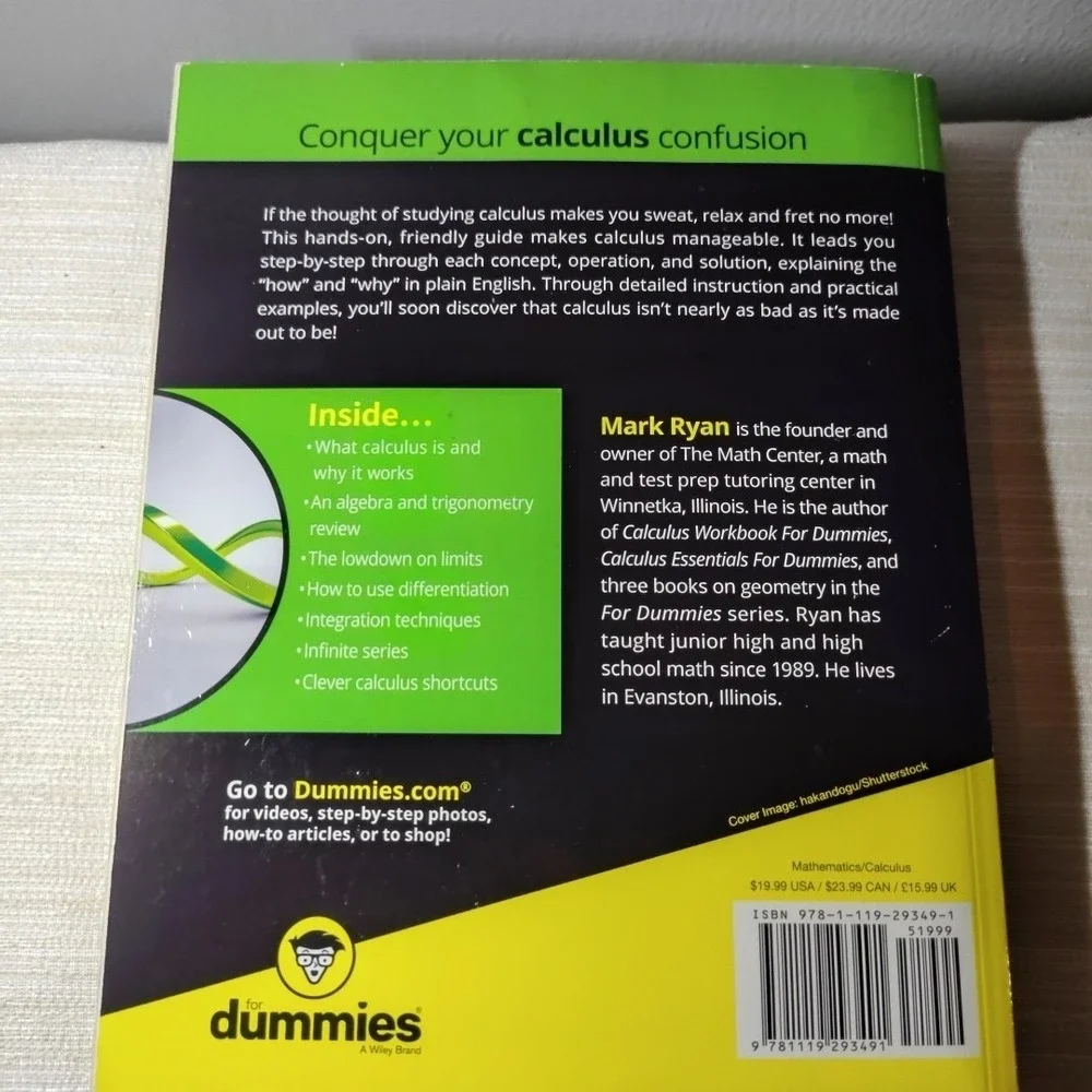 Calculus For‎ Dummies, 2nd Edition (For Dummies (Lifestyle)) - Ryan, Mark